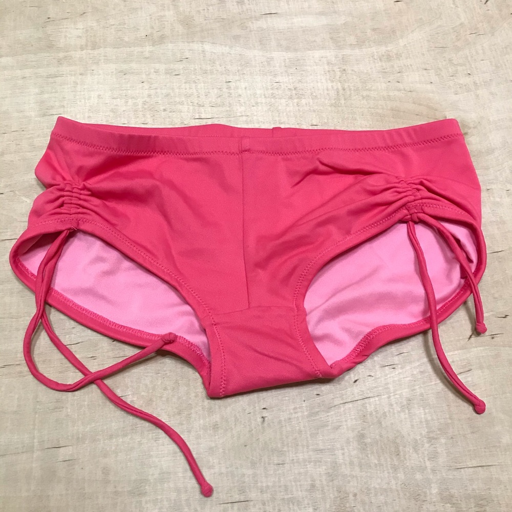 J.Crew Ruched Side Bikini Bottom Pink Swimwear Size XS